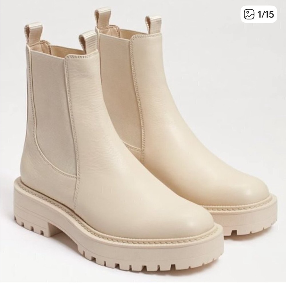 Sam Edelman Laguna Waterproof Lug Sole Chelsea Boot Modern Ivory